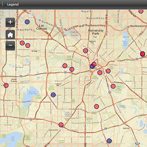 thumbnail version of a Dallas area map